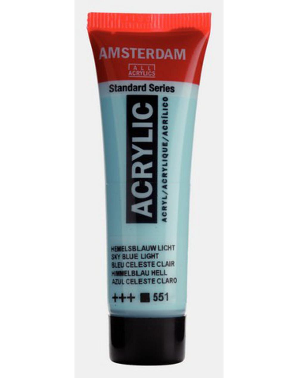 Amsterdam, Acrylic, Art & School, Paint, 20ml, 974510, Sky Blue Light